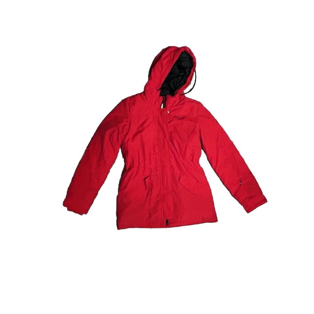 Adidas Neo Woman’s Down Parka Coat Red Small Warm Ski Jacket READ